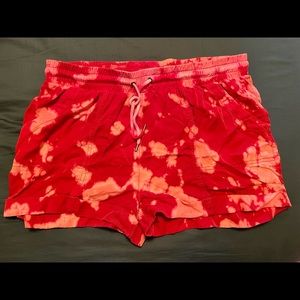 Orange Tie Die Shorts